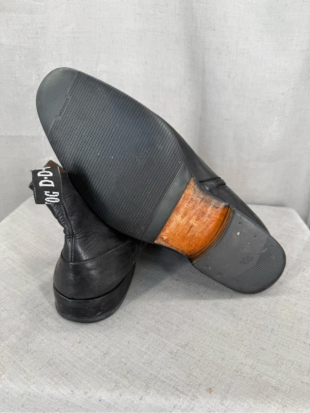 John Fluevog Twin Turbine 1611 First Avenue black Classy Spat Zipper Boots Sz 11
